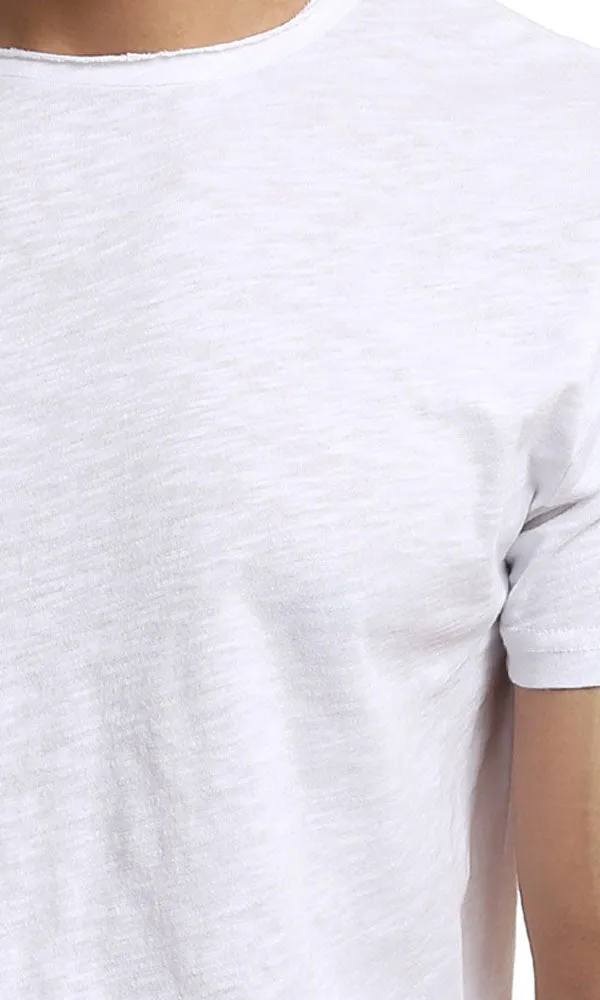 39375 Men Plain Short Sleeve T-shirt - White