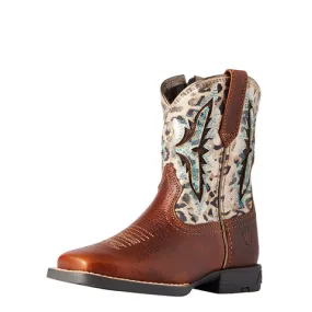 Ariat Kids / Childs Koel VentTEK Western Boot Spiced Cider / Metallic Leopard