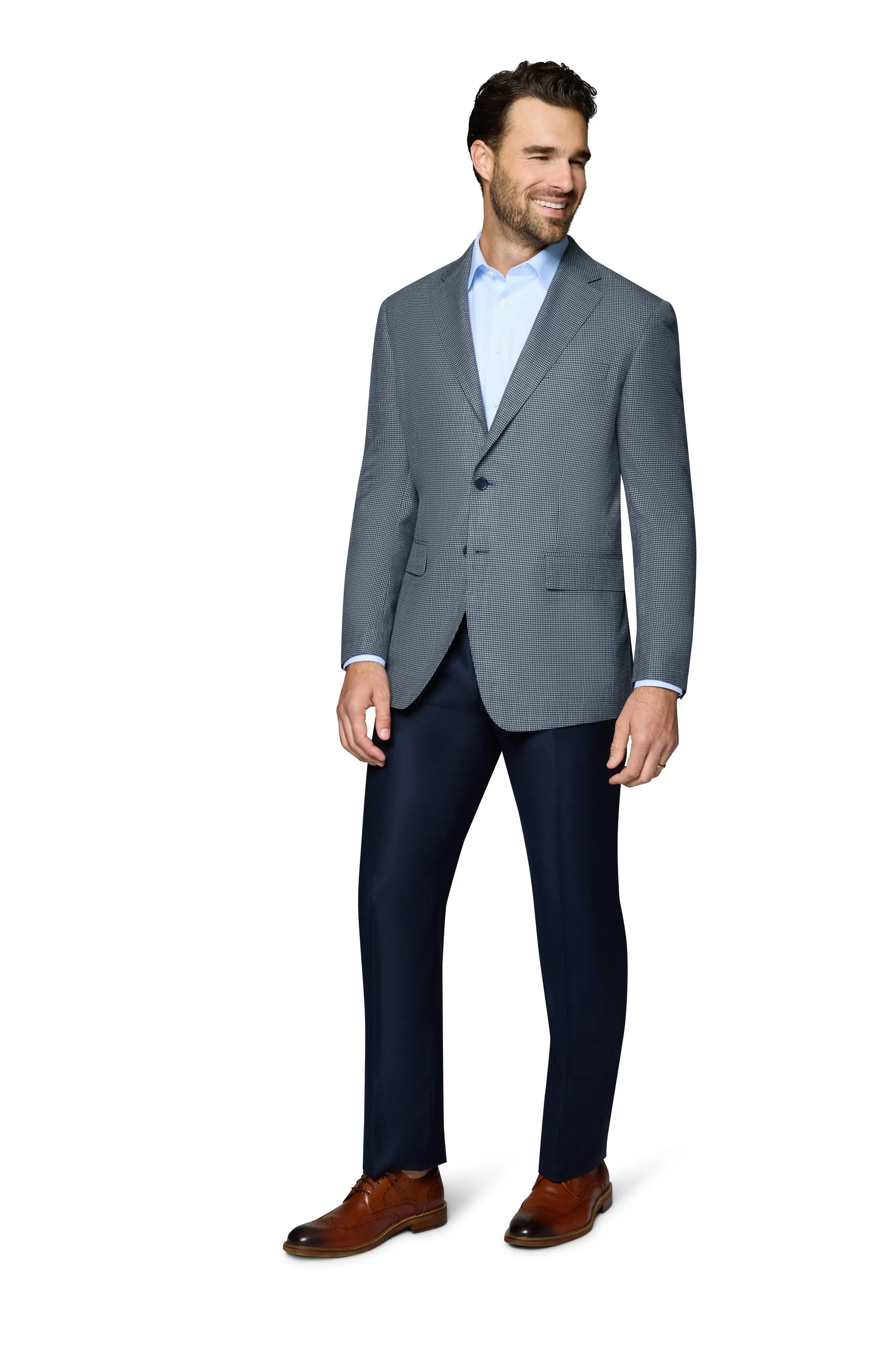 Berragamo Wool Sport Coat Modern Fit - Blue