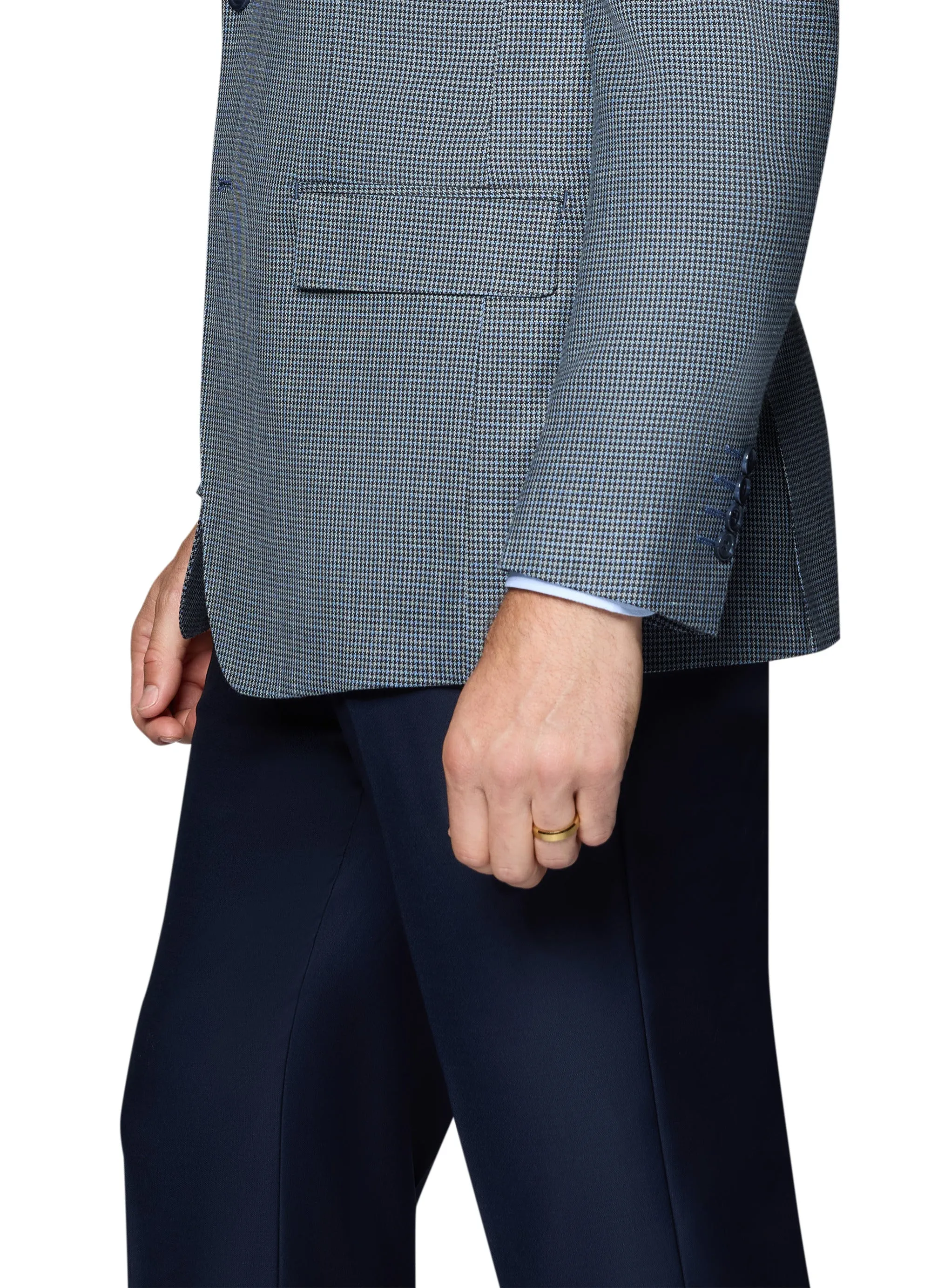 Berragamo Wool Sport Coat Modern Fit - Blue