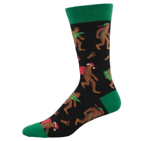 Big Foot Christmas Men's Crew Socks