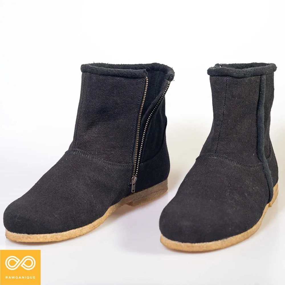 BOSTONEER Unisex Warm Urban Hemp Boots (With Organic Booties) (Women's & Men's Sizes)