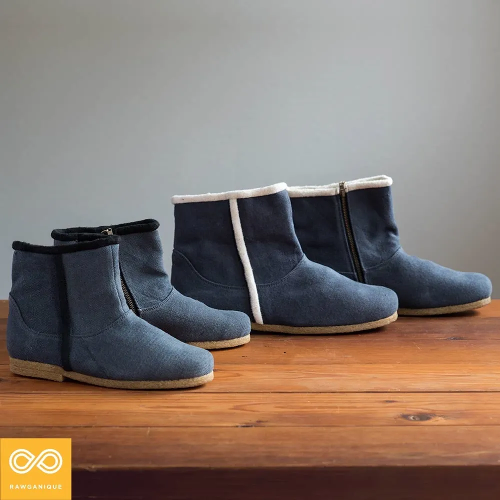 BOSTONEER Unisex Warm Urban Hemp Boots (With Organic Booties) (Women's & Men's Sizes)