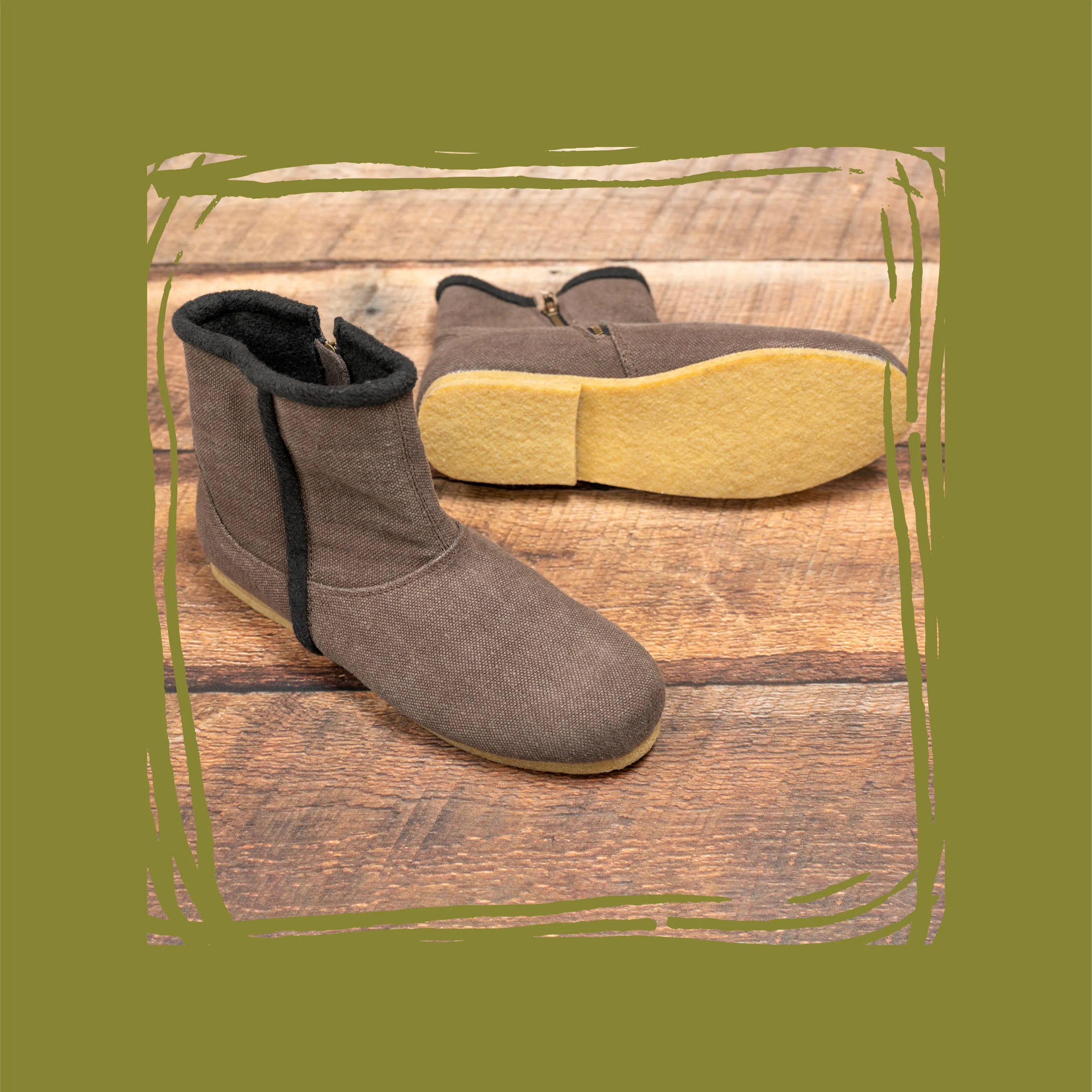 BOSTONEER Unisex Warm Urban Hemp Boots (With Organic Booties) (Women's & Men's Sizes)