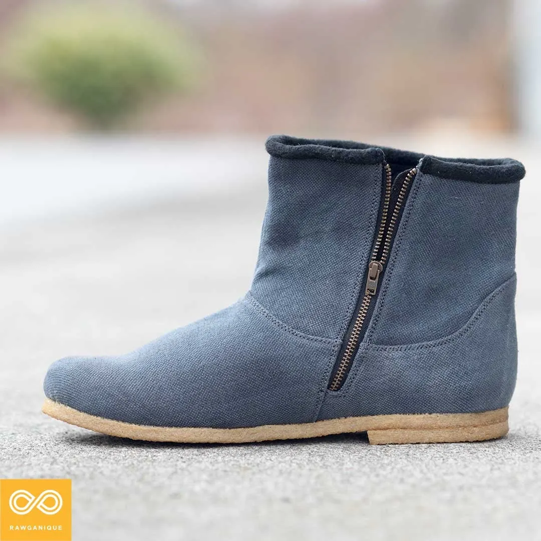 BOSTONEER Unisex Warm Urban Hemp Boots (With Organic Booties) (Women's & Men's Sizes)