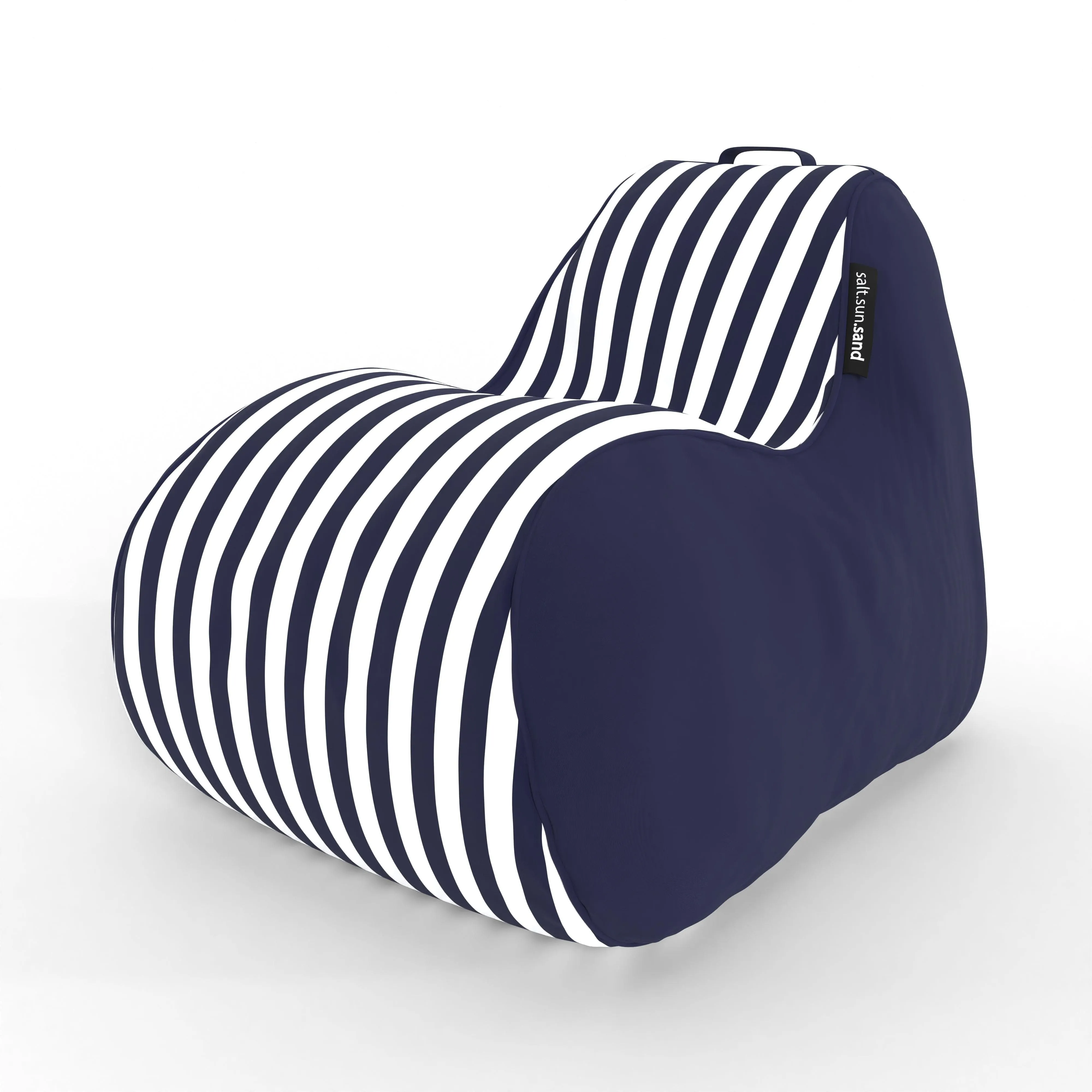 Byron Bay Indoor/Outdoor Bean Bag in Navy Stripe