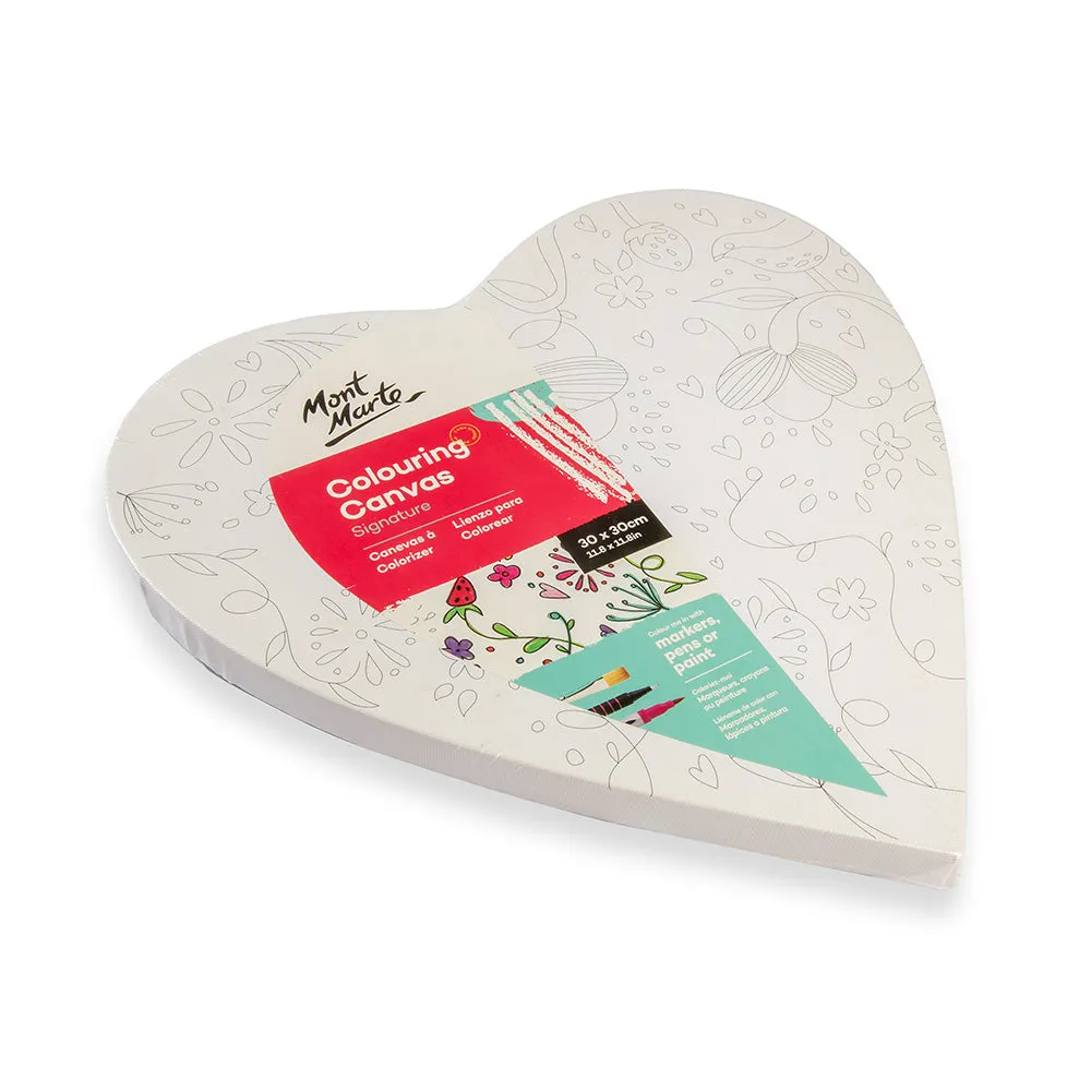 Colouring Canvas Heart Signature 30cm (11.8in) - Spring Season