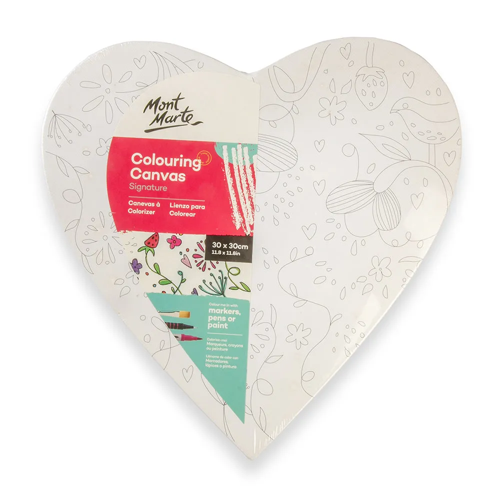 Colouring Canvas Heart Signature 30cm (11.8in) - Spring Season