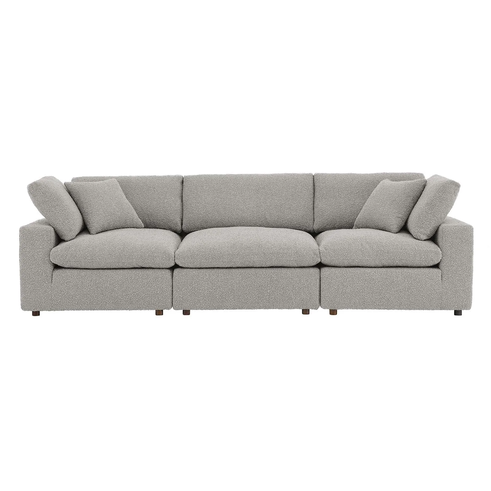 Commix Down Filled Overstuffed Boucle Fabric 3-Seater Sofa by Modway