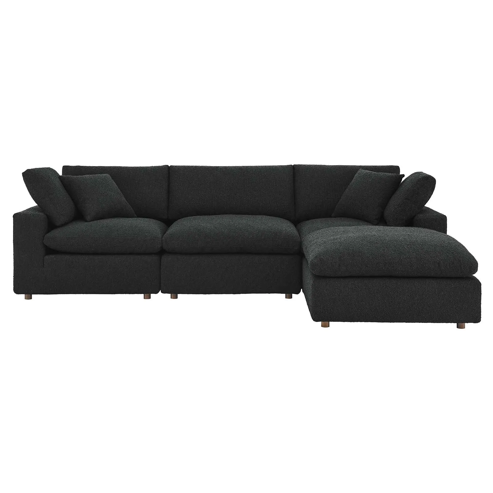 Commix Down Filled Overstuffed Boucle Fabric 4-Piece Sectional Sofa by Modway