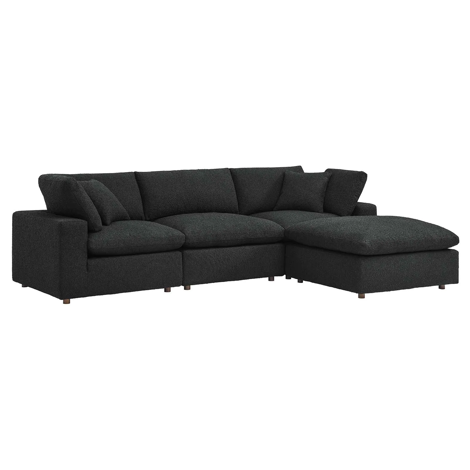 Commix Down Filled Overstuffed Boucle Fabric 4-Piece Sectional Sofa by Modway