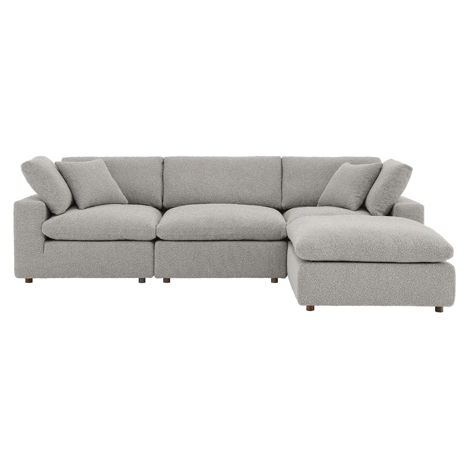 Commix Down Filled Overstuffed Boucle Fabric 4-Piece Sectional Sofa by Modway