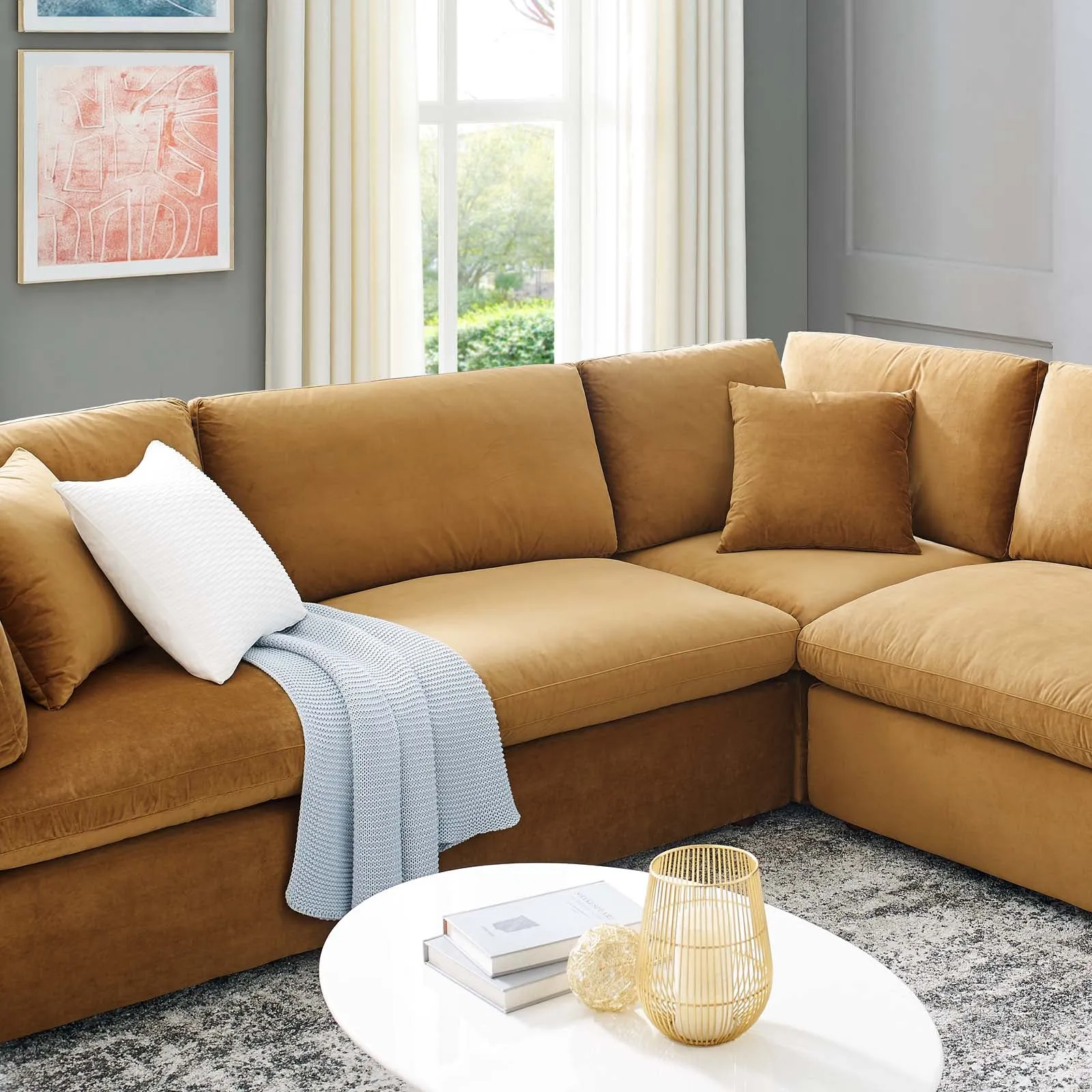 Commix Down Filled Overstuffed Performance Velvet 	8-Piece Sectional Sofa by Modway