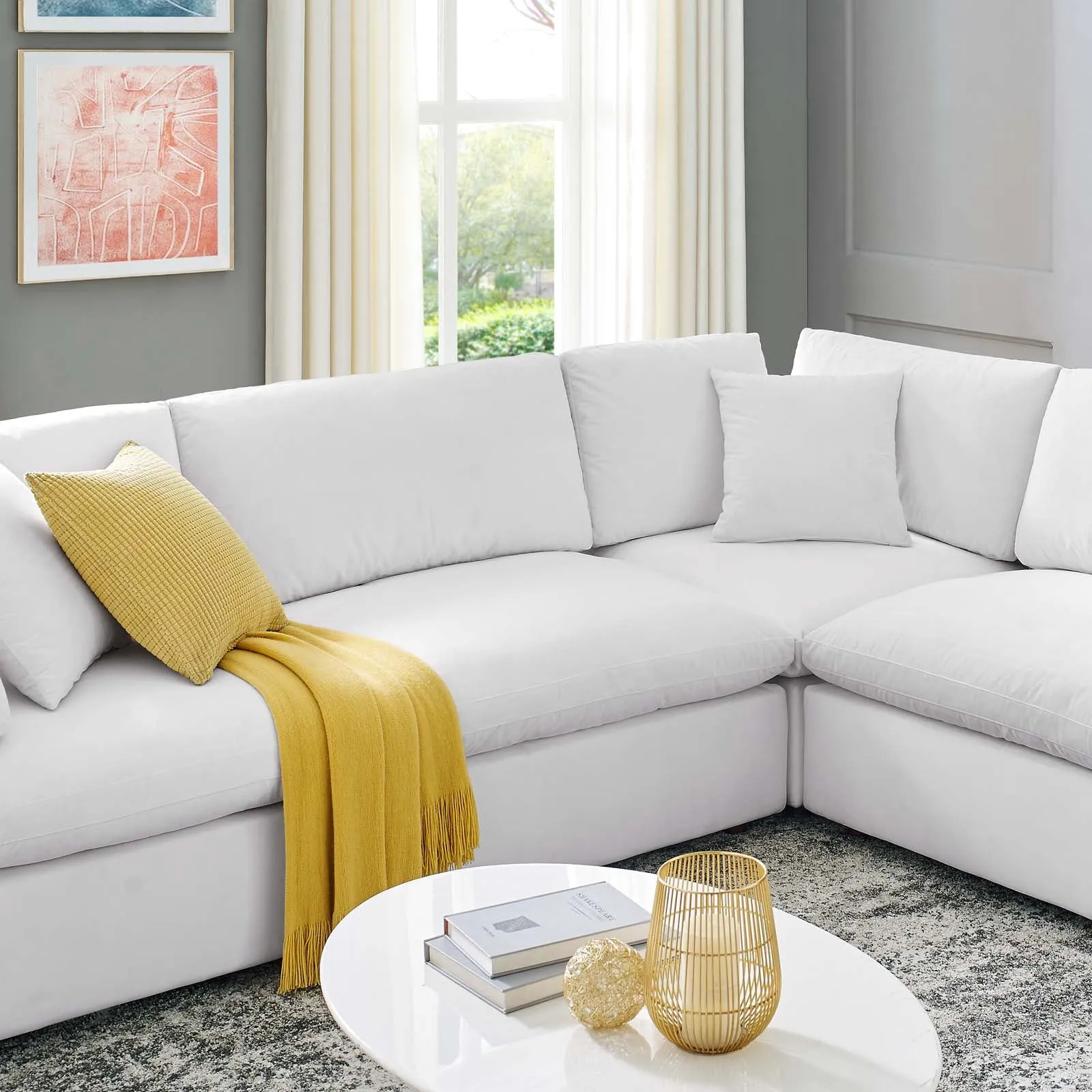 Commix Down Filled Overstuffed Performance Velvet 	8-Piece Sectional Sofa by Modway