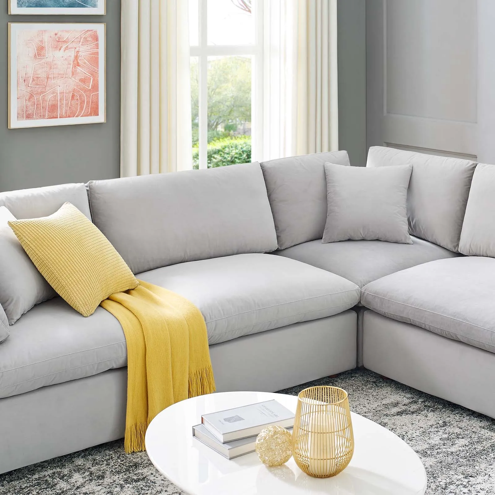 Commix Down Filled Overstuffed Performance Velvet 	8-Piece Sectional Sofa by Modway