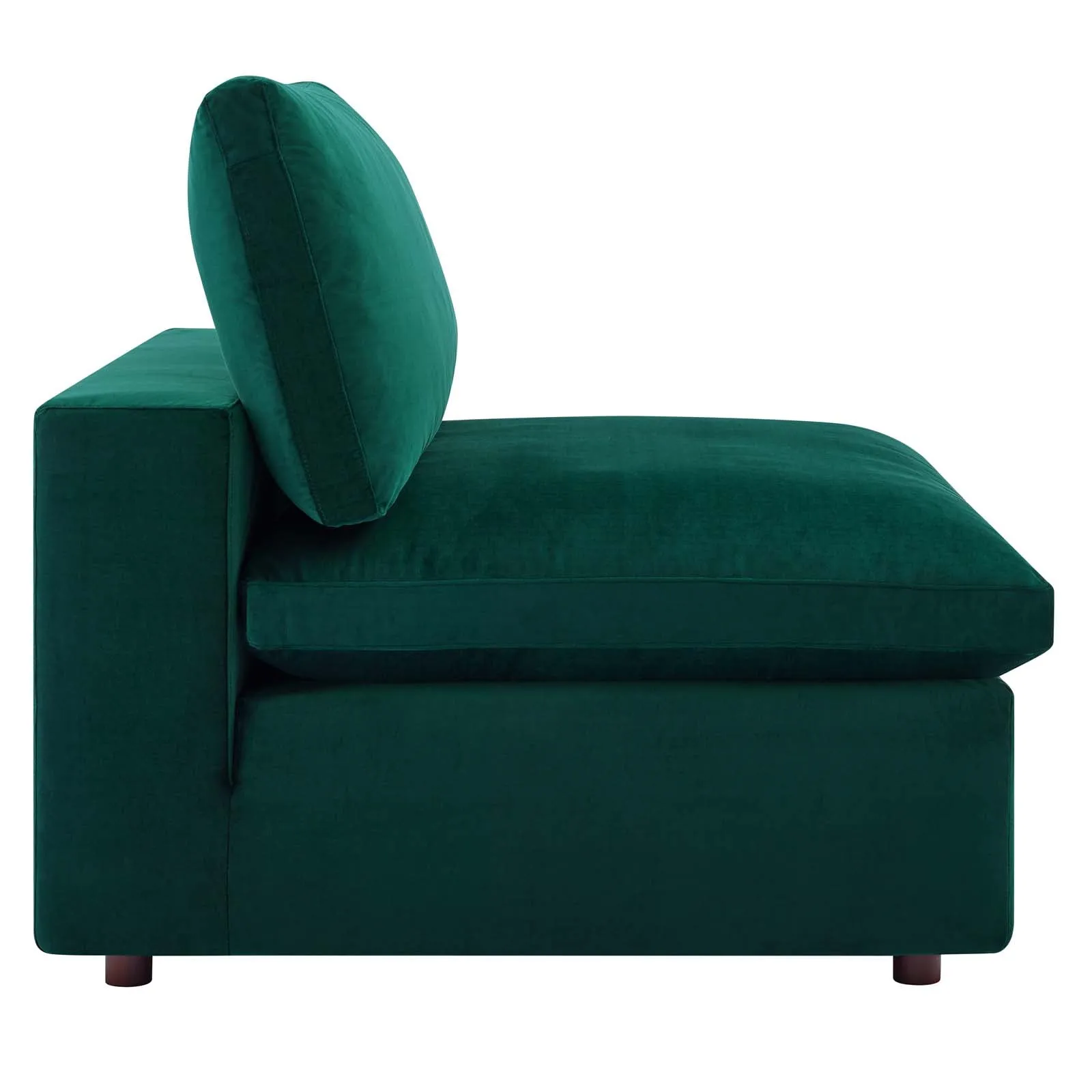 Commix Down Filled Overstuffed Performance Velvet Armless Chair by Modway