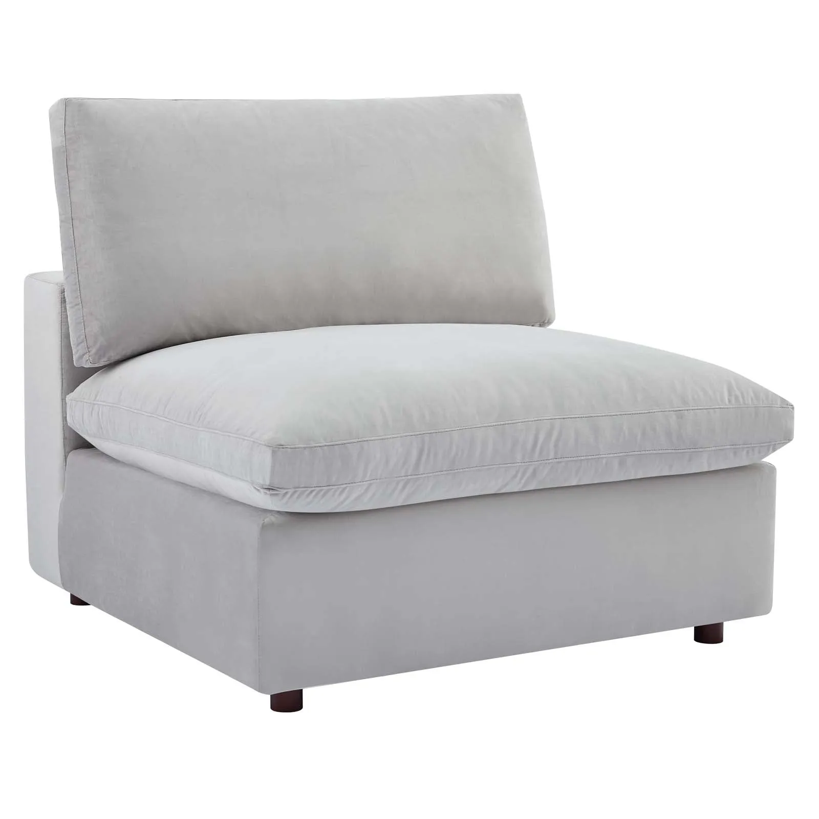 Commix Down Filled Overstuffed Performance Velvet Armless Chair by Modway