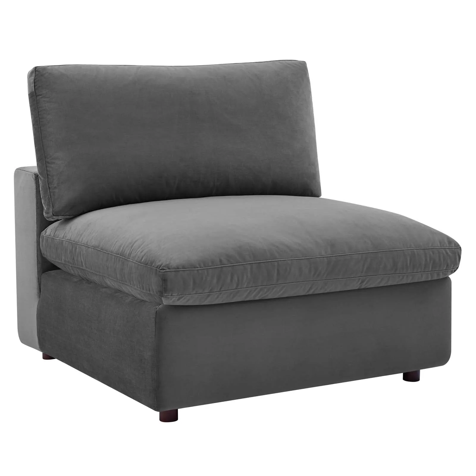 Commix Down Filled Overstuffed Performance Velvet Armless Chair by Modway