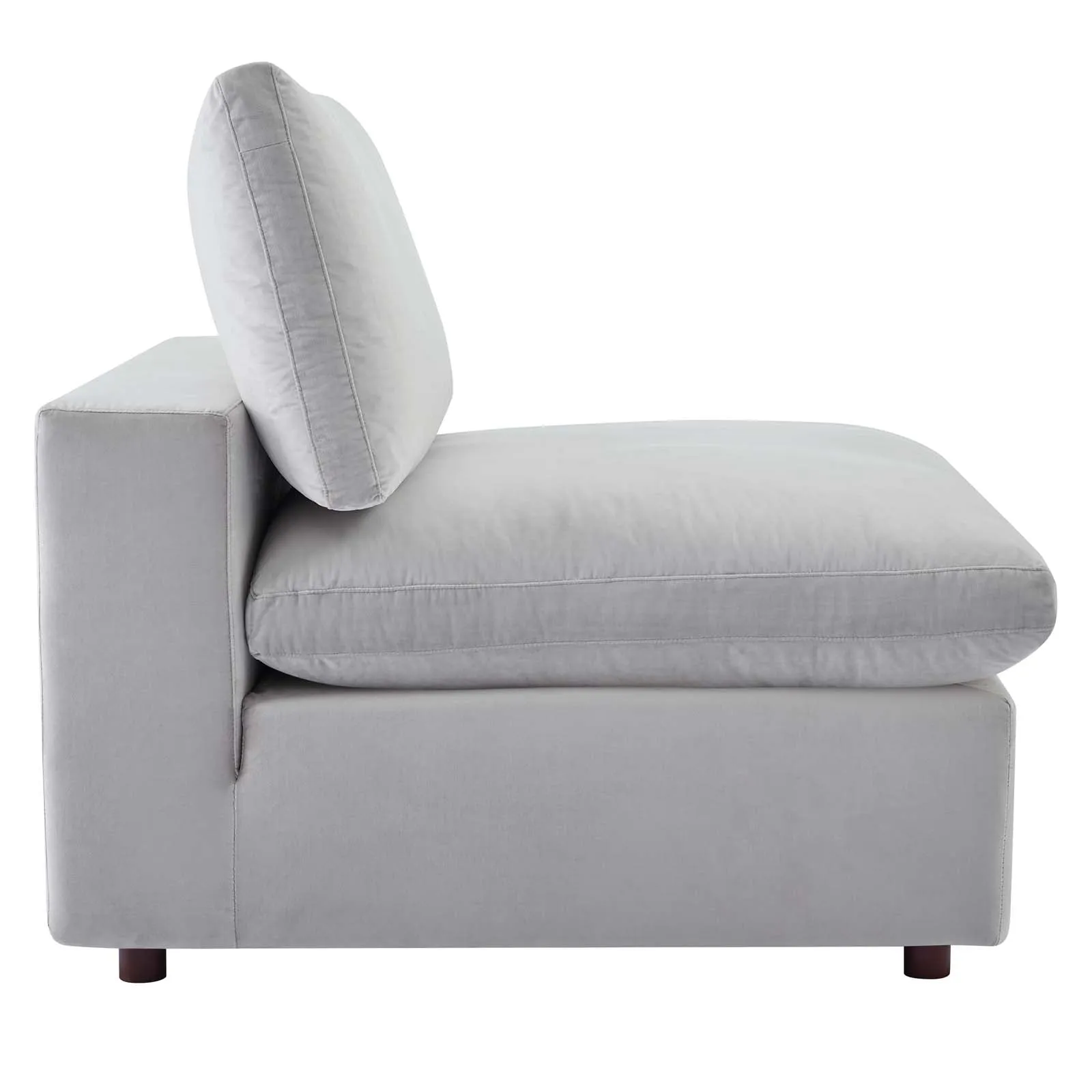 Commix Down Filled Overstuffed Performance Velvet Armless Chair by Modway