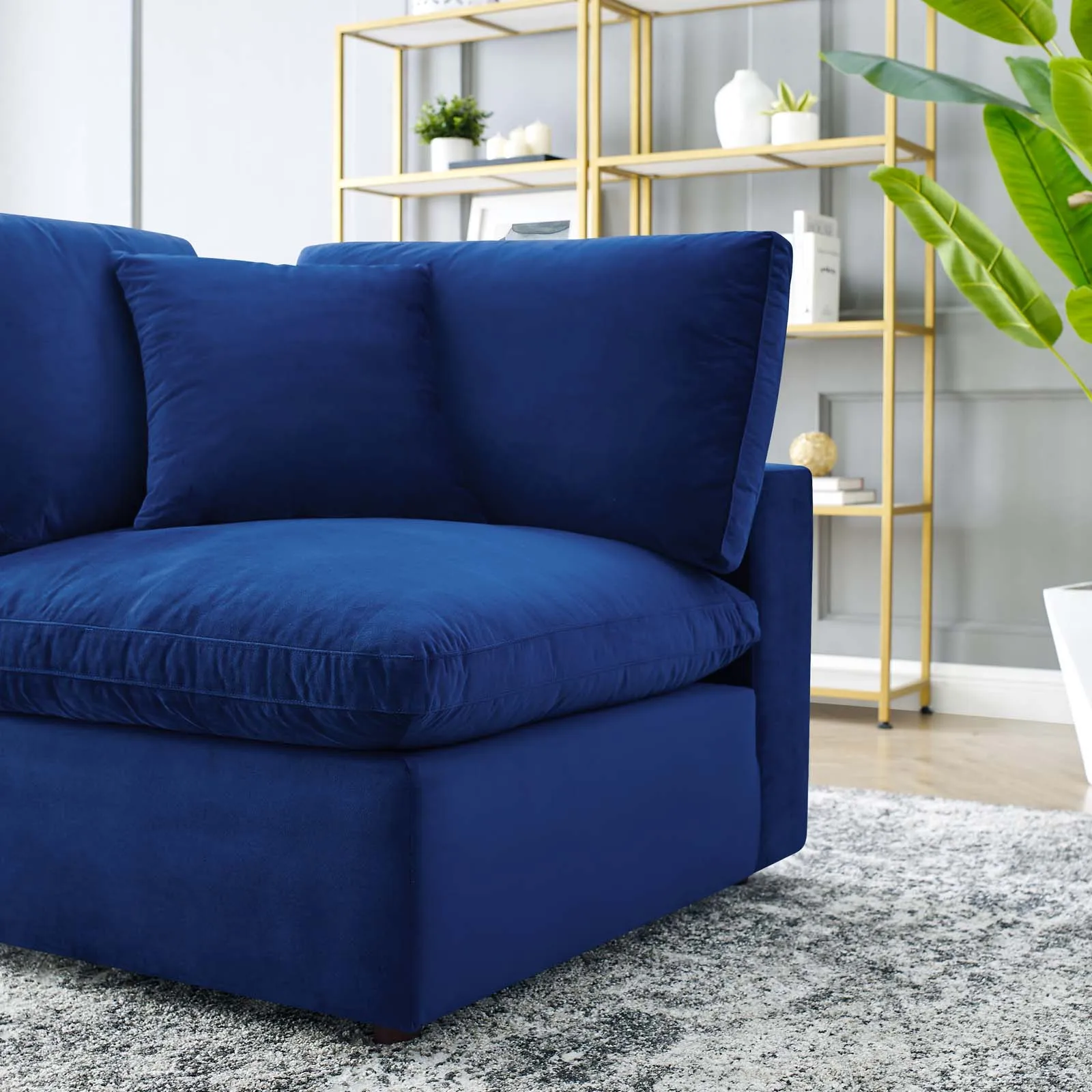 Commix Down Filled Overstuffed Performance Velvet Corner Chair by Modway