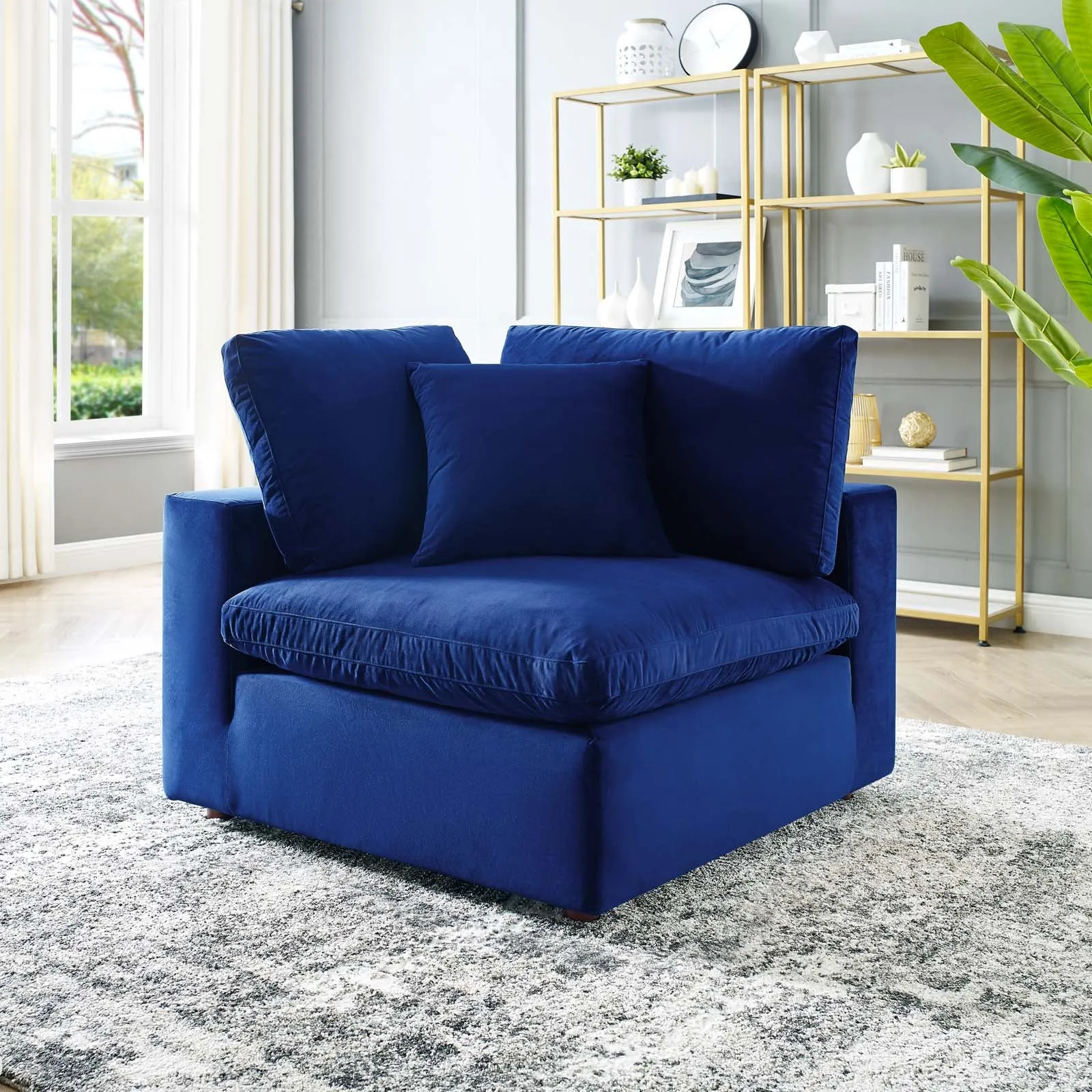 Commix Down Filled Overstuffed Performance Velvet Corner Chair by Modway