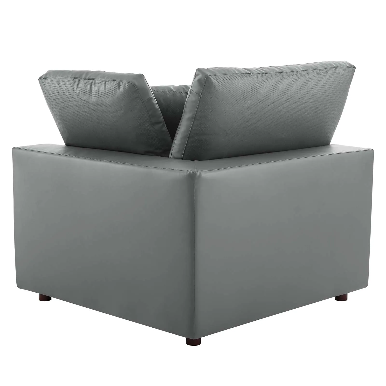 Commix Down Filled Overstuffed Vegan Leather 3-Seater Sofa by Modway