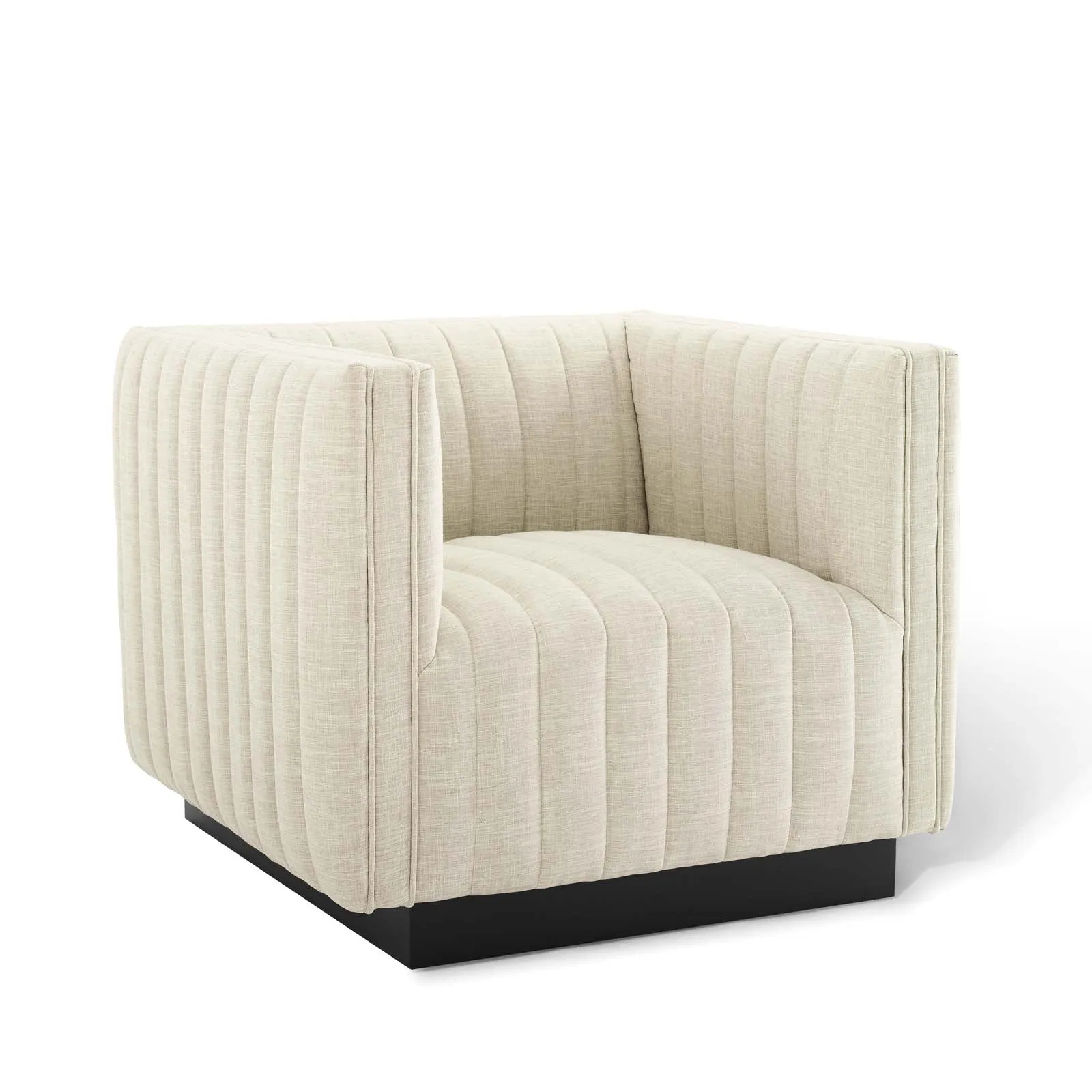 Conjure Tufted Armchair Upholstered Fabric Set of 2 by Modway