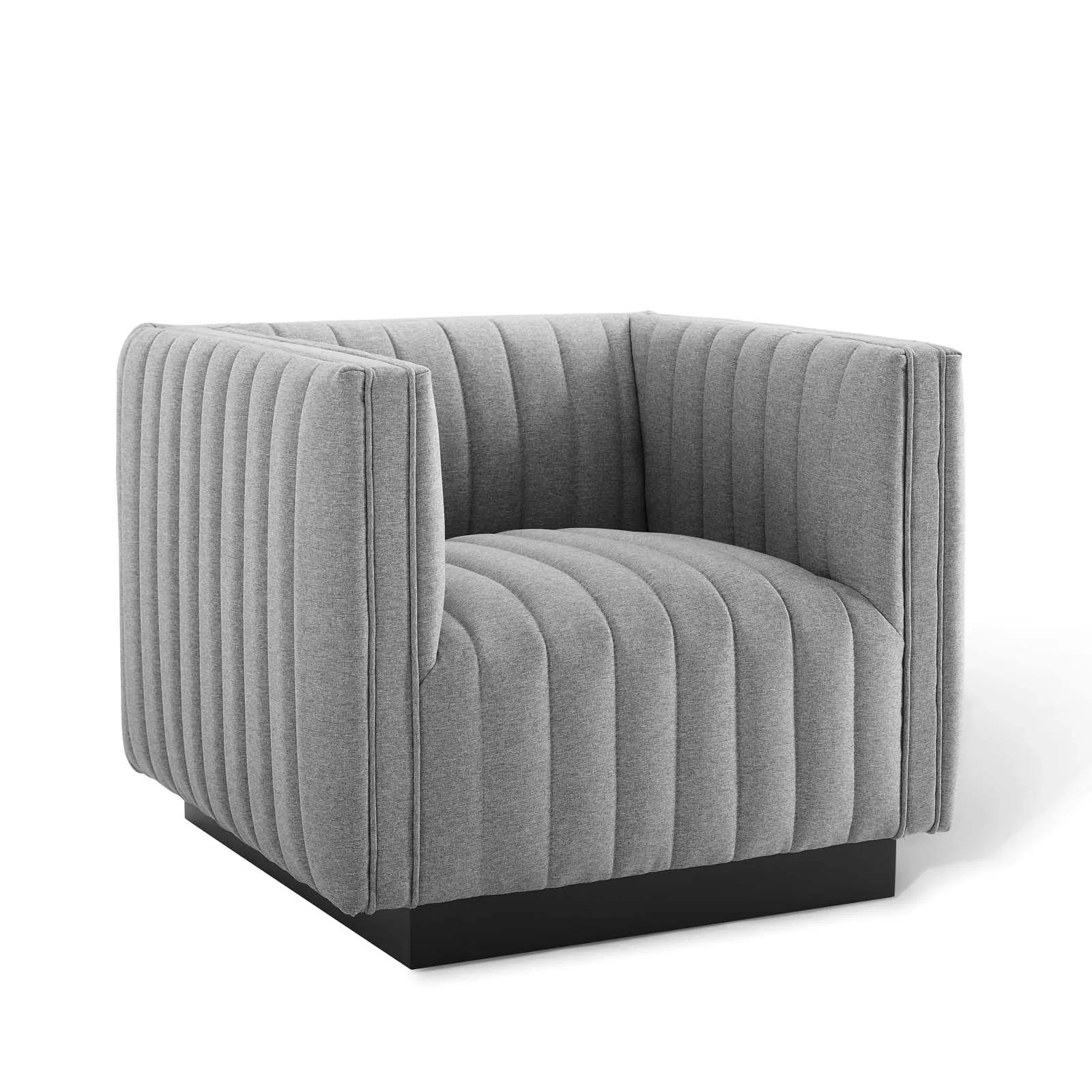 Conjure Tufted Armchair Upholstered Fabric Set of 2 by Modway