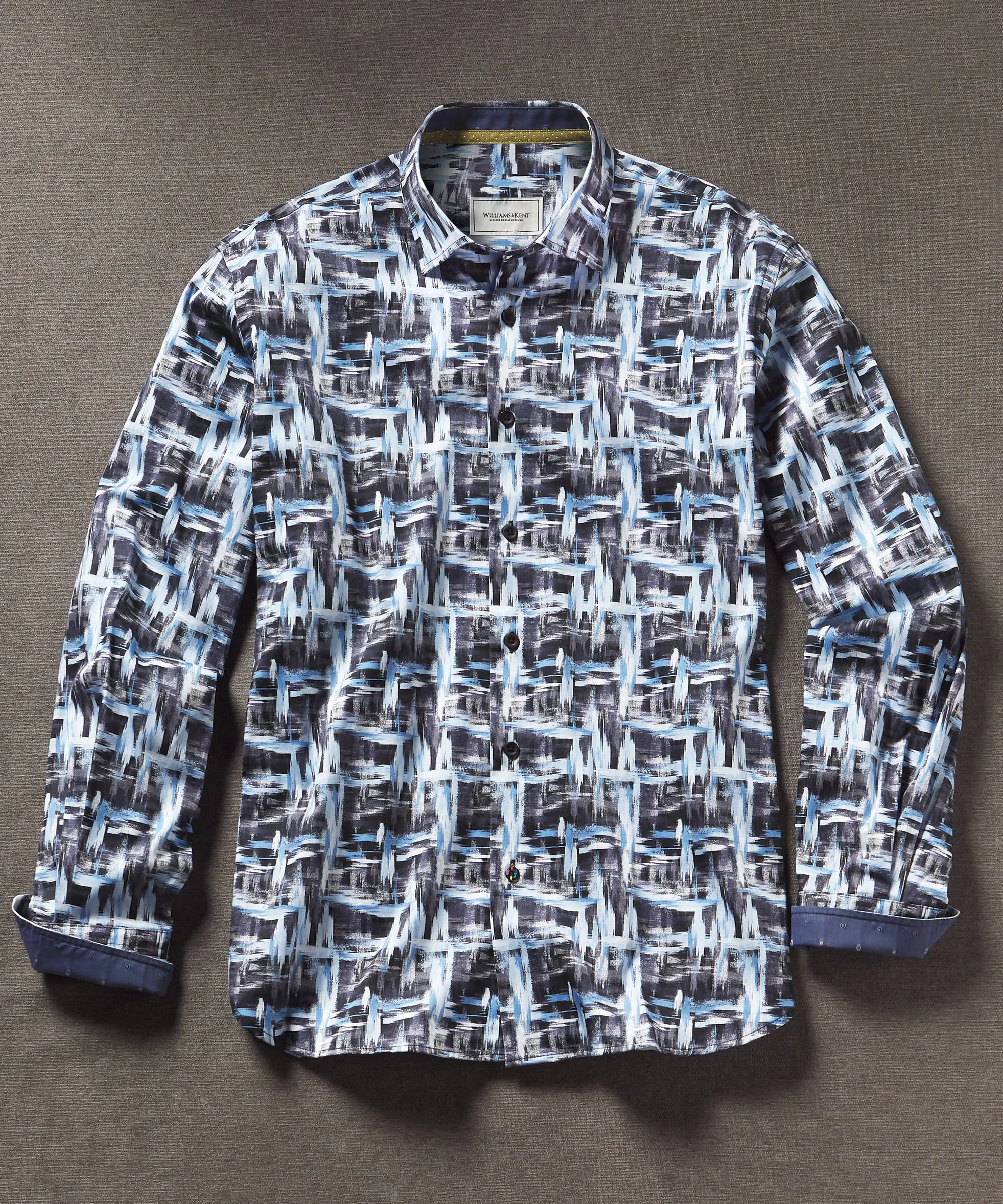 Cotton Stretch Momentum Patterned Long Sleeve Sport Shirt