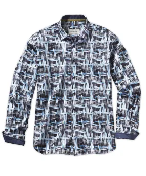 Cotton Stretch Momentum Patterned Long Sleeve Sport Shirt