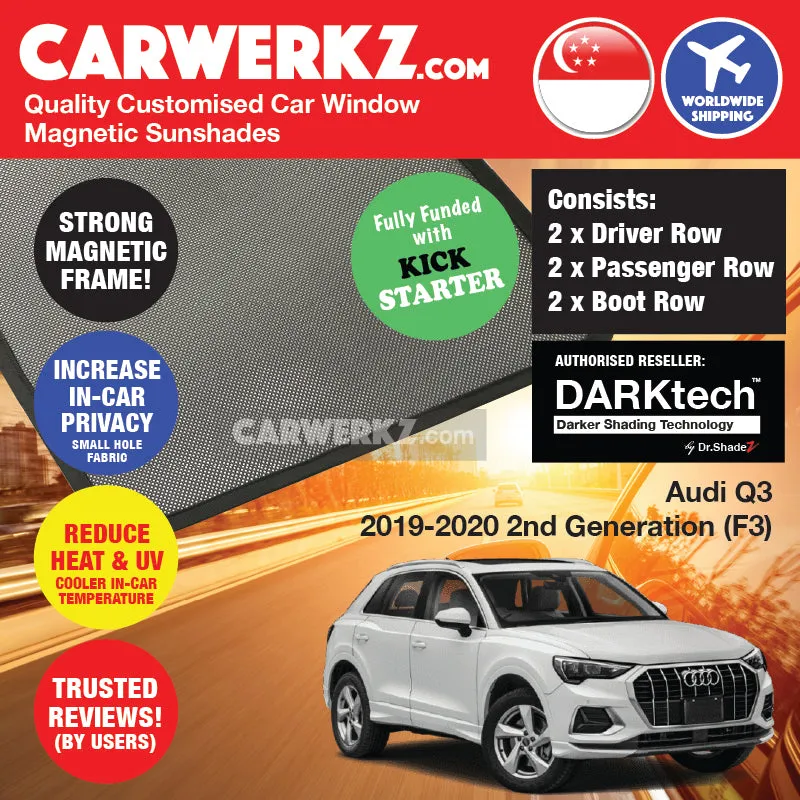 Dr Shadez DARKtech Audi Q3 2018-Current 2nd Generation (F3) Germany SUV Customised Window Magnetic Sunshades