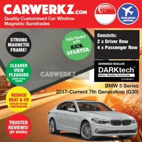 Dr Shadez DARKtech BMW 5 Series 2017-Current 7th Generation (G30) Germany Sedan Customised Window Magnetic Sunshades