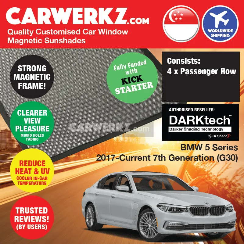 Dr Shadez DARKtech BMW 5 Series 2017-Current 7th Generation (G30) Germany Sedan Customised Window Magnetic Sunshades