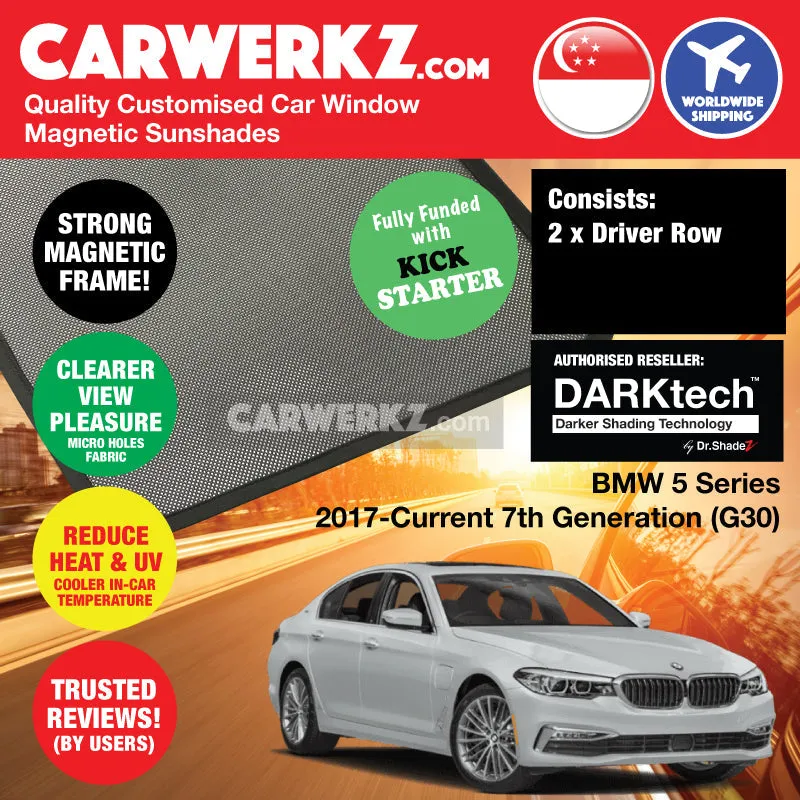 Dr Shadez DARKtech BMW 5 Series 2017-Current 7th Generation (G30) Germany Sedan Customised Window Magnetic Sunshades