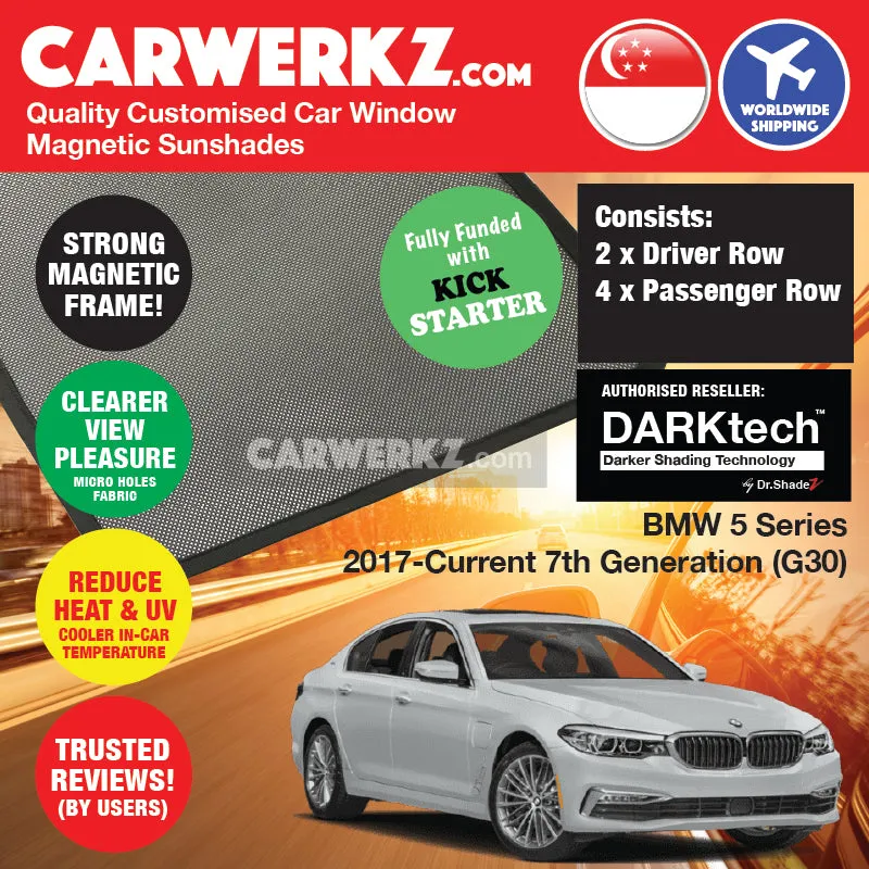 Dr Shadez DARKtech BMW 5 Series 2017-Current 7th Generation (G30) Germany Sedan Customised Window Magnetic Sunshades