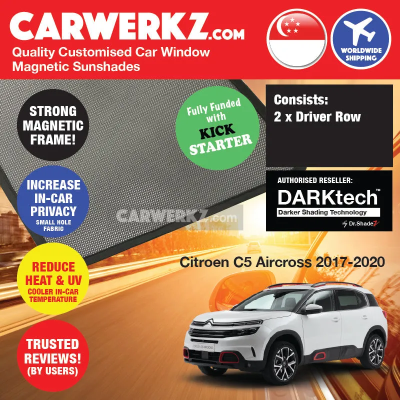 Dr Shadez DARKtech Citroen C5 Aircross 2017-Current 1st Generation France SUV Customised Window Magnetic Sunshades