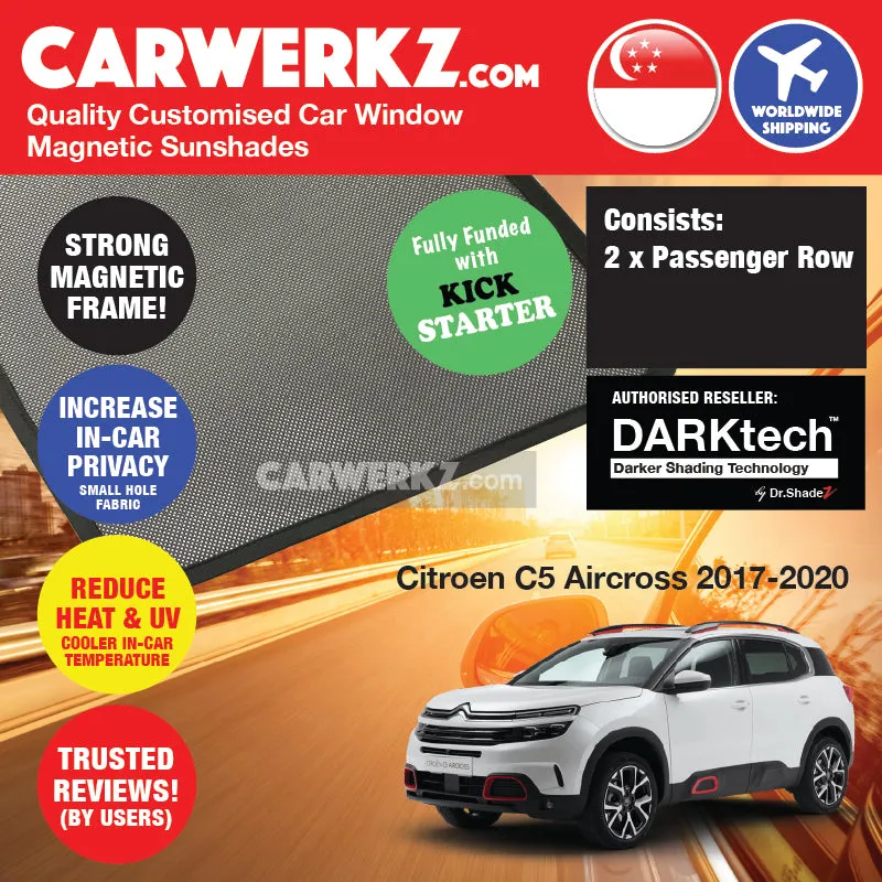 Dr Shadez DARKtech Citroen C5 Aircross 2017-Current 1st Generation France SUV Customised Window Magnetic Sunshades