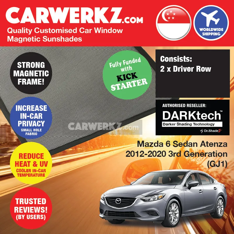 Dr Shadez DARKtech Mazda 6 Sedan 2013-Current 3rd Generation (GJ1) Japan Sedan Customised Window Magnetic Sunshades