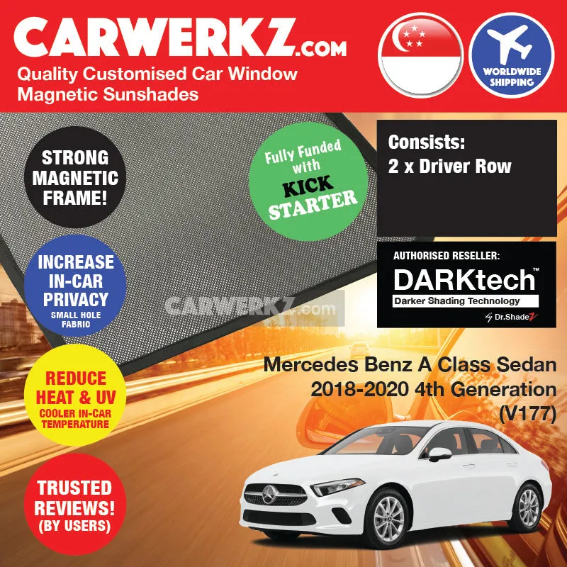 Dr Shadez DARKtech Mercedes Benz A Class Sedan 2018-Current 4th Generation (V177) Germany Sedan Customised Window Magnetic Sunshades