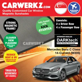 Dr Shadez DARKtech Mercedes Benz C Class 2014-2021 4th Generation (W205) Germany Compact Executive Customised Car Window Magnetic Sunshades