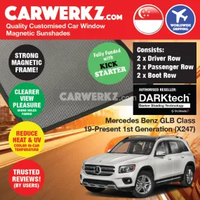 Dr Shadez Darktech Mercedes Benz GLB Class 2019-Current 1st Generation (X247) Germany SUV Customised Window Magnetic Sunshades