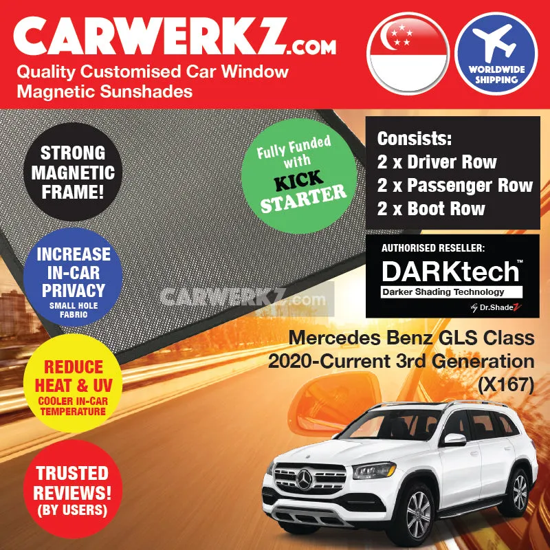 Dr Shadez DARKtech Mercedes Benz GLS Class 2020-Current 3rd Generation (X167) Germany SUV Customised Window Magnetic Sunshades