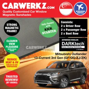 Dr Shadez DARKtech Mitsubishi Outlander 2013-Current 3rd Generation (GF/ GG/ ZJ/ ZK) Japan SUV Customised Window Magnetic Sunshades