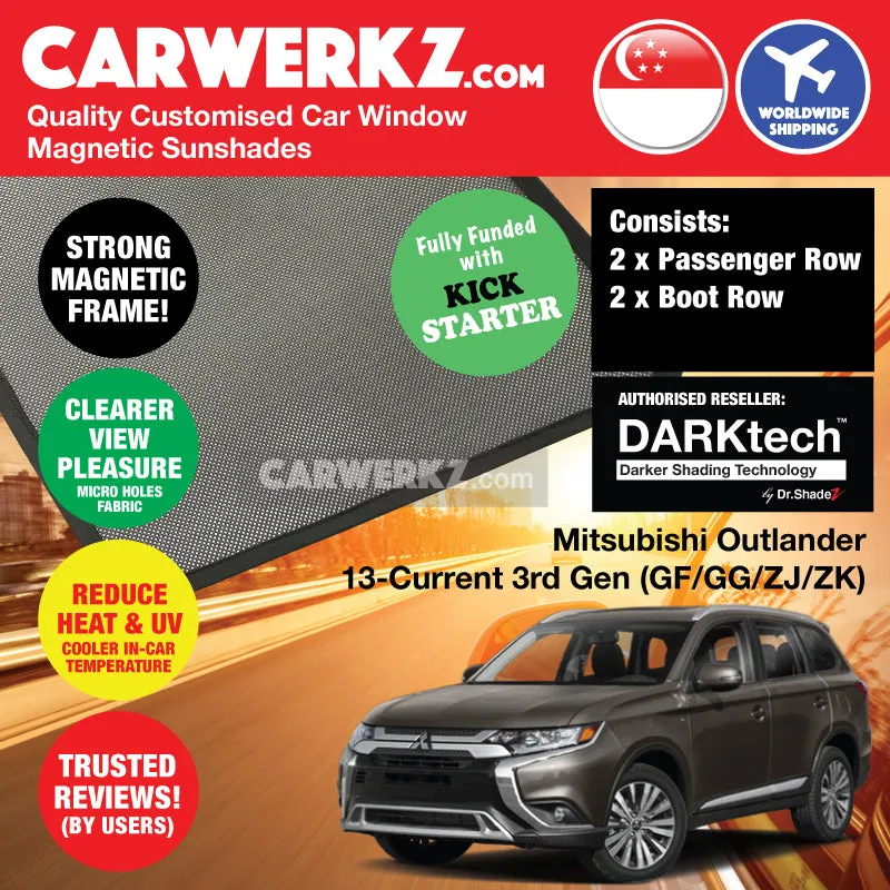 Dr Shadez DARKtech Mitsubishi Outlander 2013-Current 3rd Generation (GF/ GG/ ZJ/ ZK) Japan SUV Customised Window Magnetic Sunshades