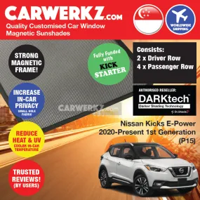 Dr Shadez DARKtech Nissan Kicks 2016-Current 1st Generation (P15/D15) Japan SUV Customised Window Magnetic Sunshades