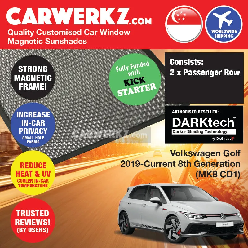 Dr Shadez DARKtech Volkswagen Golf 2019-Current 8th Generation (MK8) Germany Hatchback Customised Car Window Magnetic Sunshades