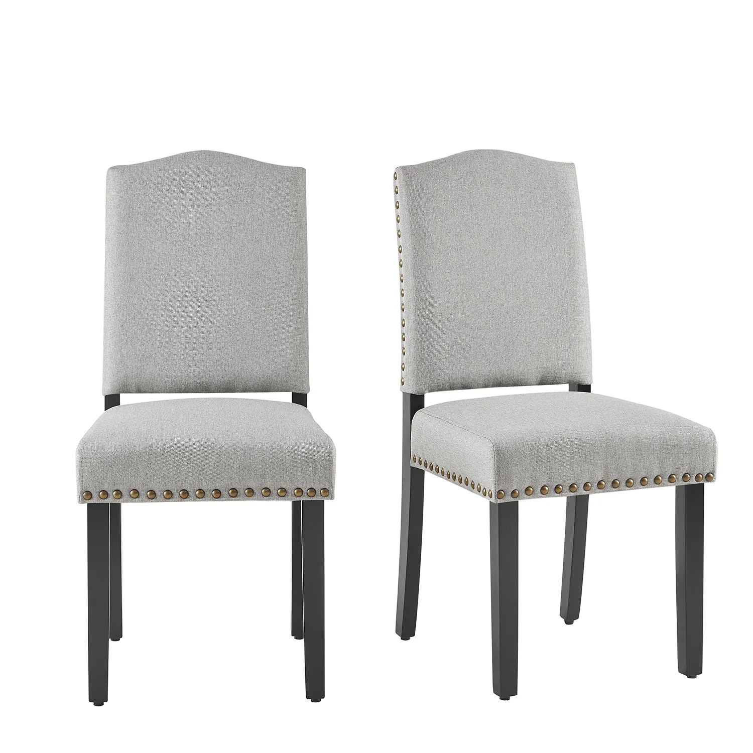 Draycott Set of 2 Grey Fabric Dining Chairs