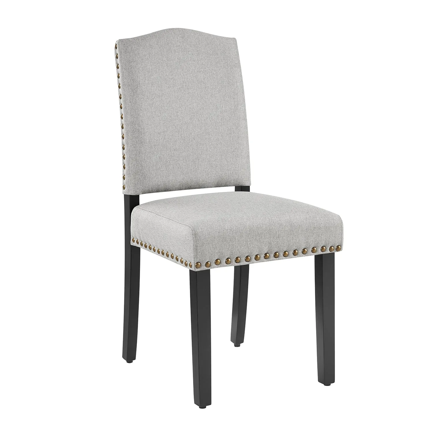 Draycott Set of 2 Grey Fabric Dining Chairs