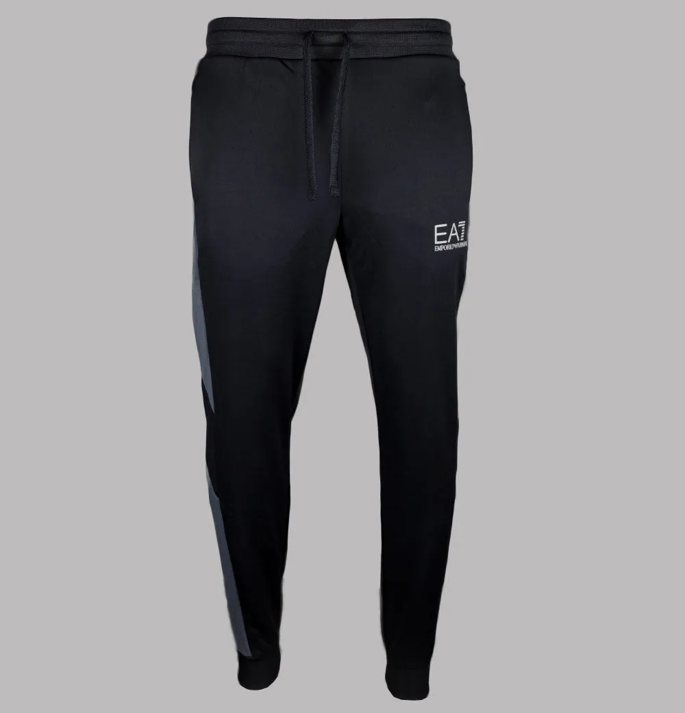 EA7 Colour Block Technical Fabric Joggers Black