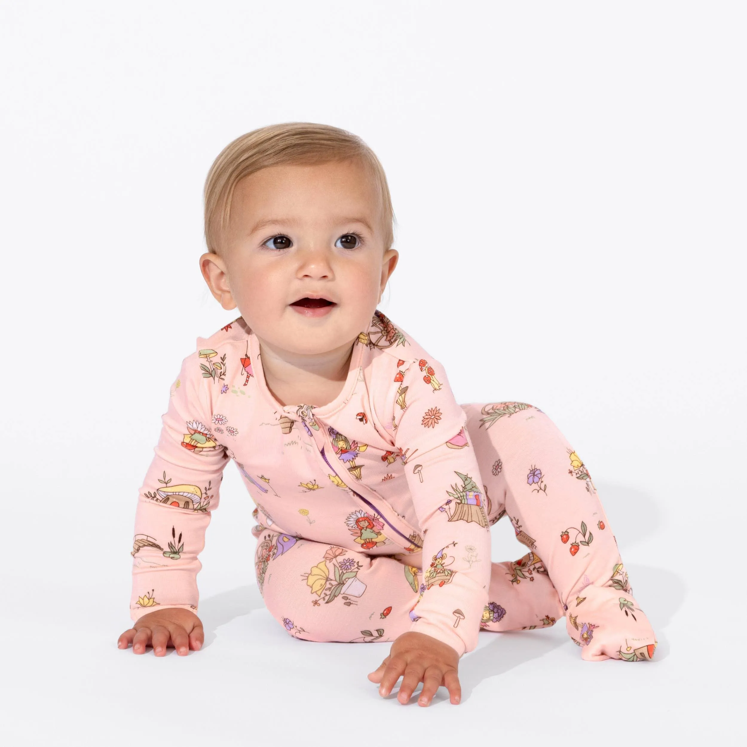 Fairy Garden Convertible Footie Bamboo Pajama